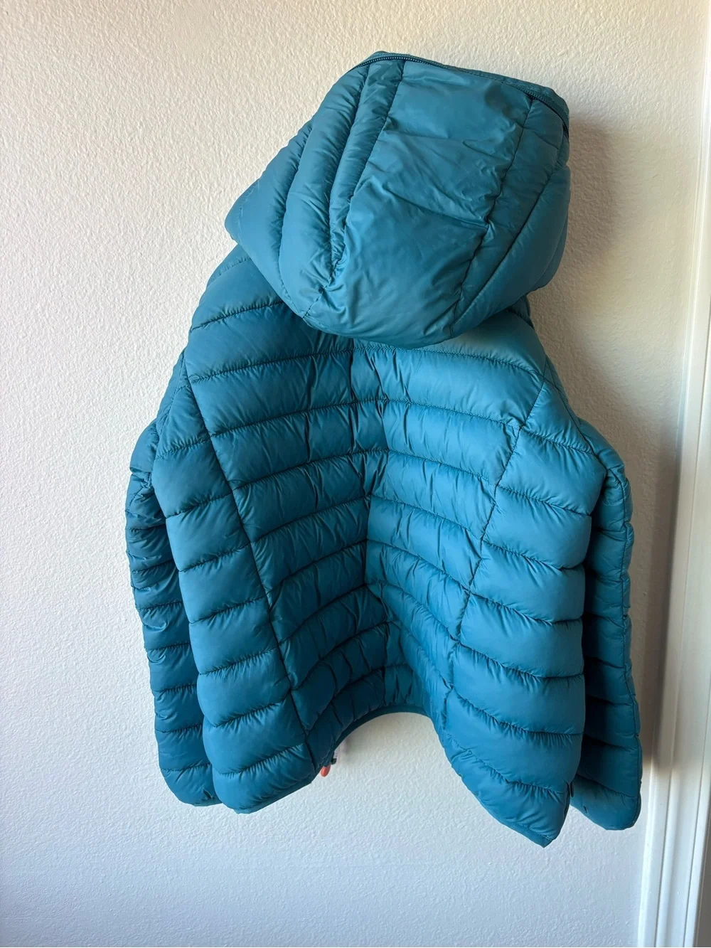 Save the Duck Kids Blue Hooded Puffer Jacket Size 8 Years NWOT